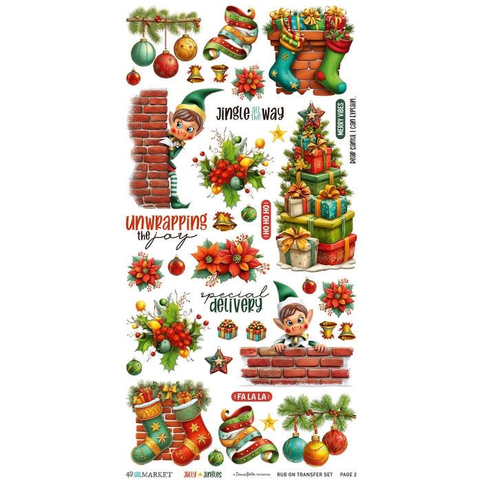 Jolly Jingles 6 x12 Blendable Rub-on Transfer Set