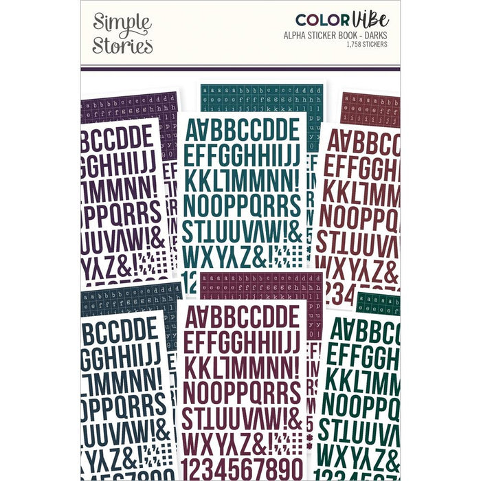 Color Vibe Alpha Sticker Book  - Darks