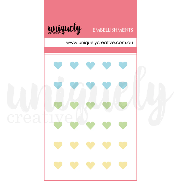 DEW DROP HEART STICKERS - LUMINOUS