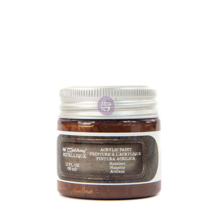 Finnabair Art Alchemy Acrylic Paint - Metallique Hazelnut