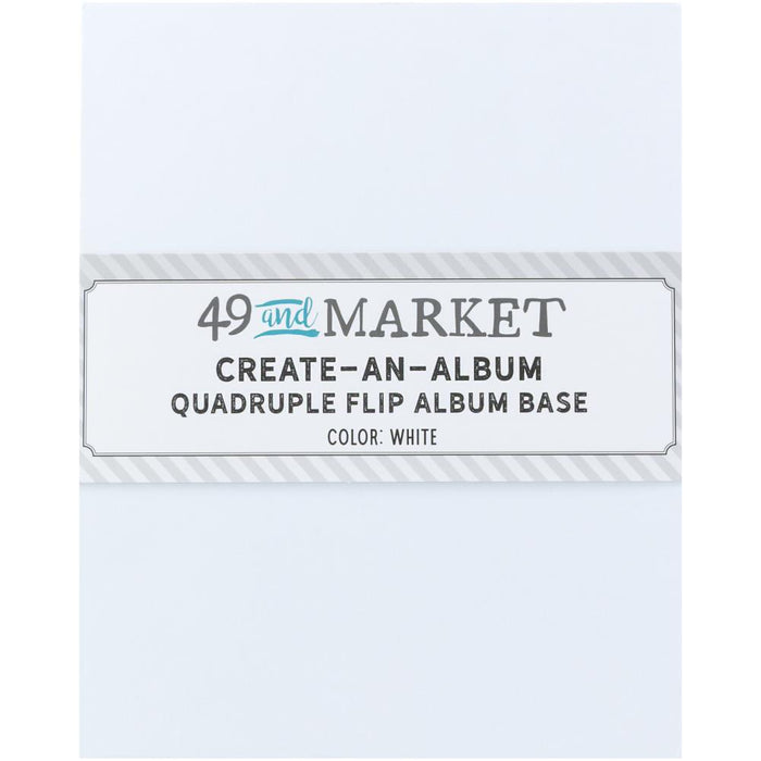 49 And Market Create-An-Album Quadruple Flip Album Base - White