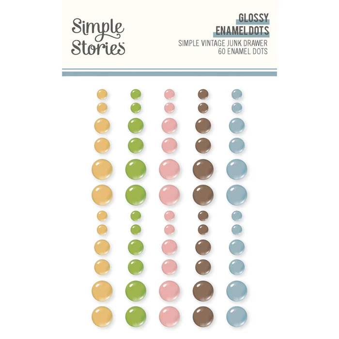 Simple Vintage Junk Drawer Enamel Dots
