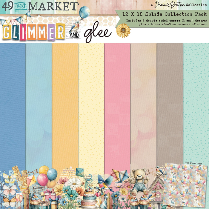 Glimmer and Glee 12 x12 Solids Collection Pack