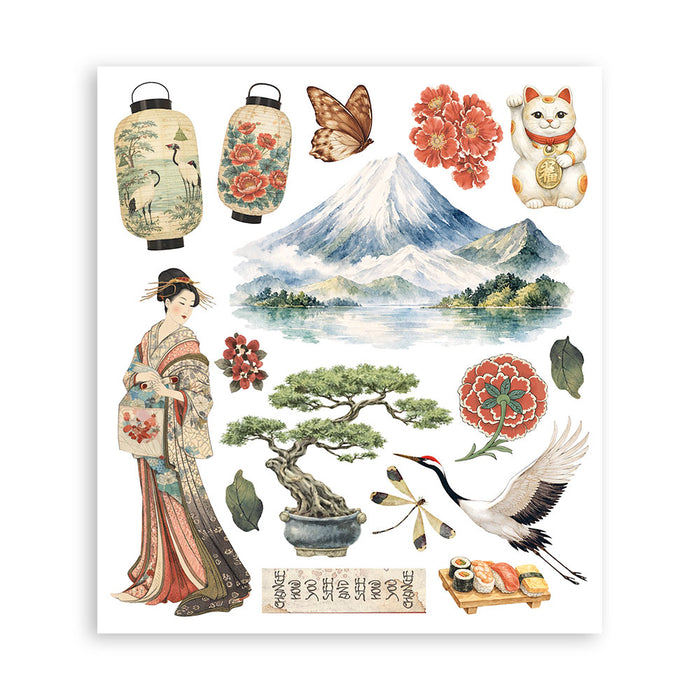Oriental Garden Rub-On Kit 8"x9"