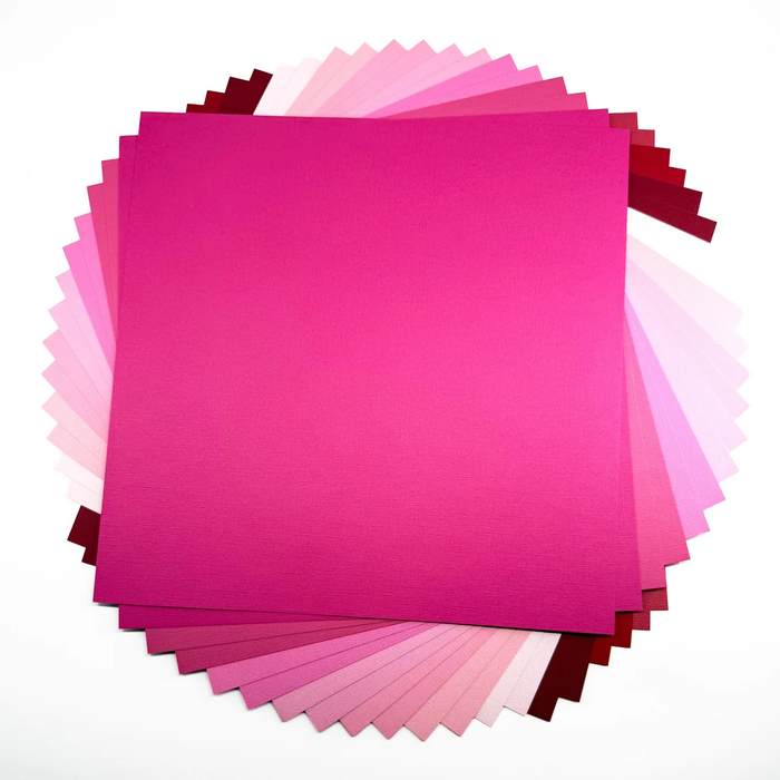 Textured Cardstock 20 Pack - PINK & RED