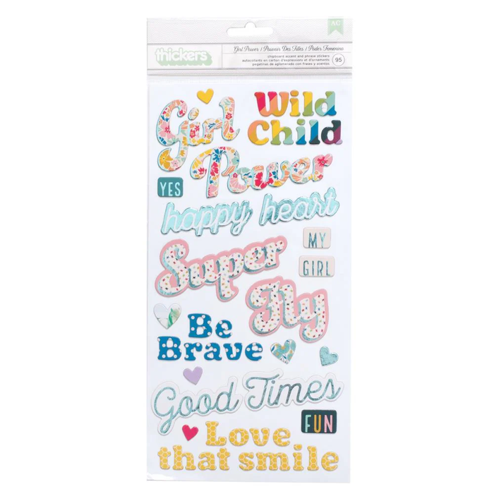 Girl Power Thickers Stickers