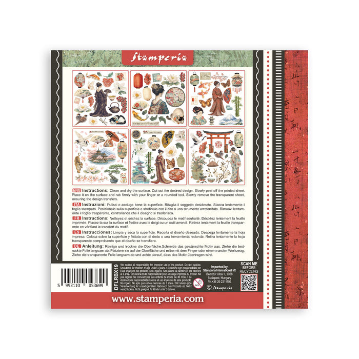 Oriental Garden Rub-On Kit 6"x6"