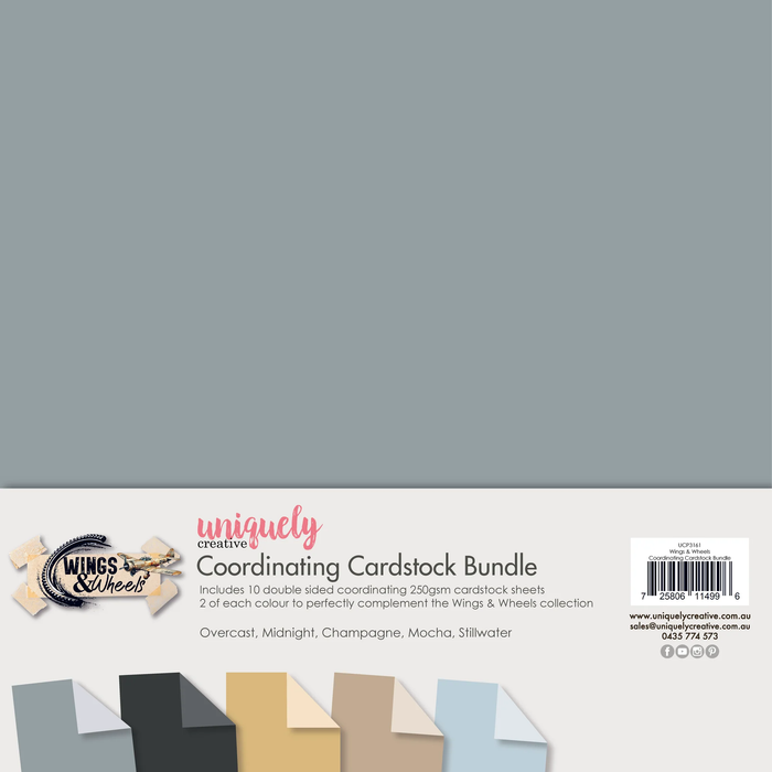 WINGS & WHEELS 12 X 12 COORDINATING CARDSTOCK BUNDLE