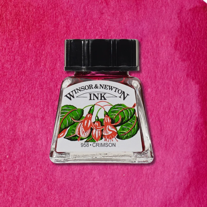 Winsor and Newton Drawing Ink 14ml - Crimson
