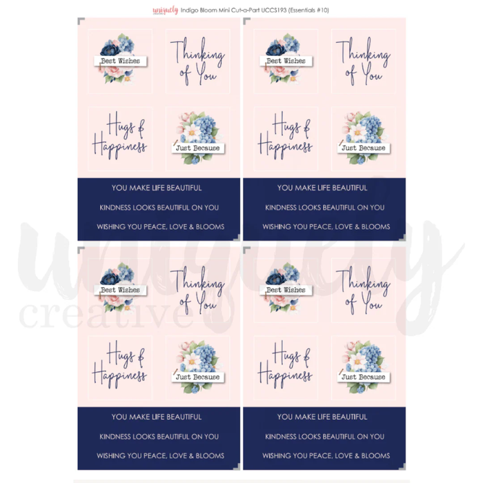 INDIGO BLOOM CUT-A-PART SHEET MINI