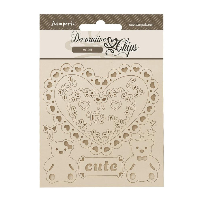 Baby Decorative Chips - Heart And Bears