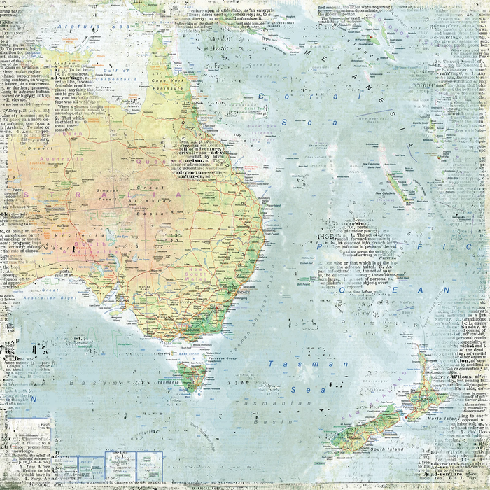 Travel Diaries Paper – Vintage Map