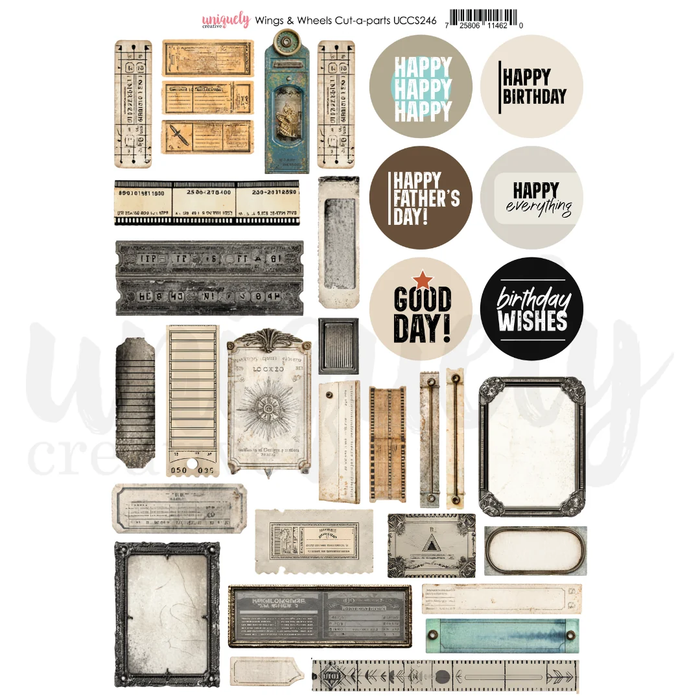 WINGS & WHEELS CUT-A-PART SHEET