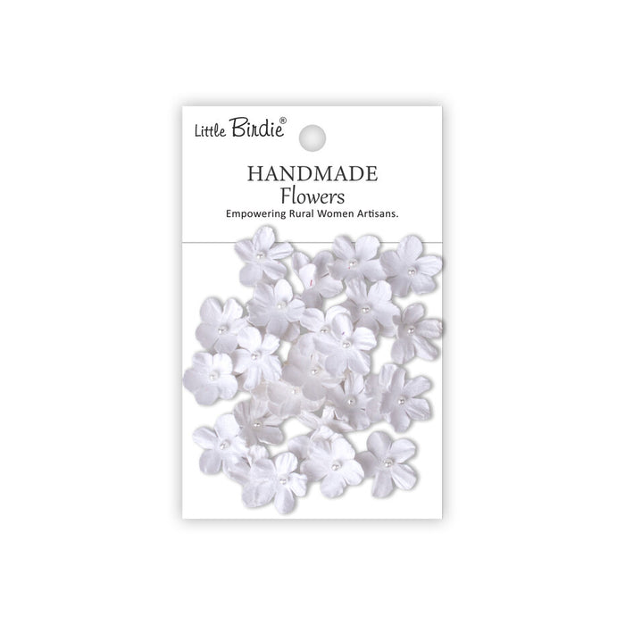 Little Birdie Flowers - Pearl Petites Frosty White