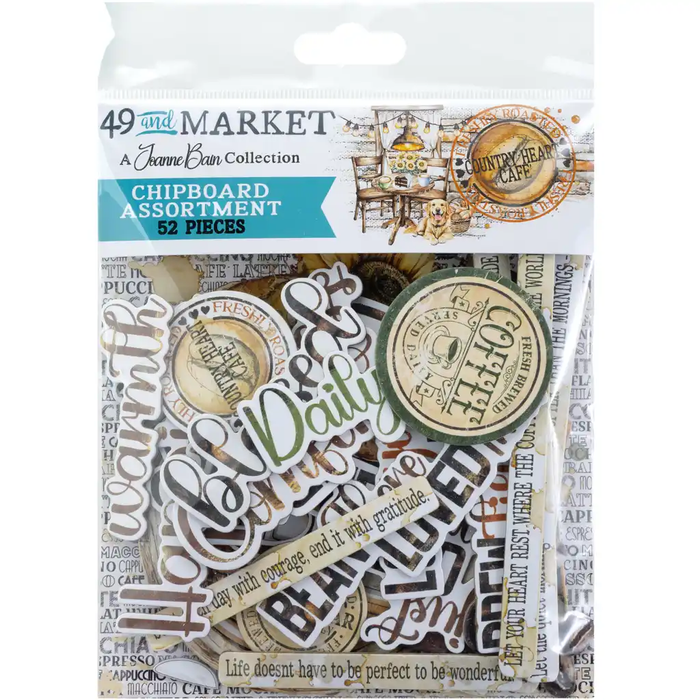 Country Heart Cafe Chipboard Set