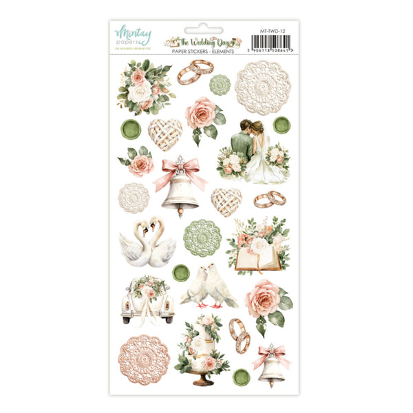 THE WEDDING DAY PAPER STICKERS - ELEMENTS