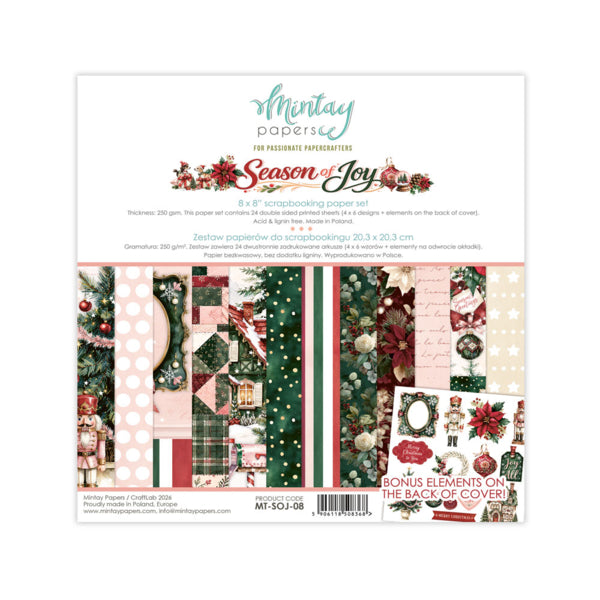 SEASON OF JOY 8 X 8 PAPER SET