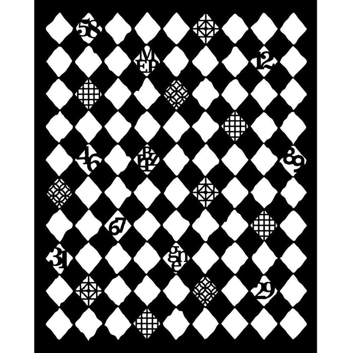 Furry Friends Stencil - Rhombus Pattern