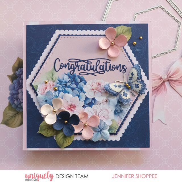 Scalloped Nesting Hexagons Die