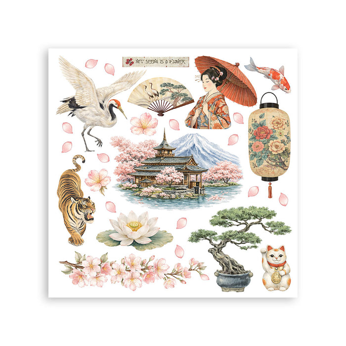 Oriental Garden Rub-On Kit 6"x6"