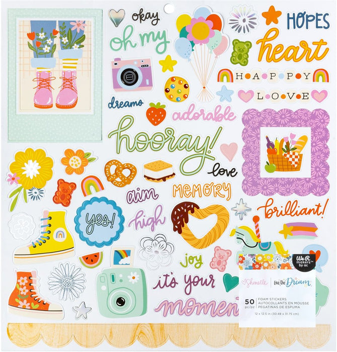 Shimelle Live The Dream Foam Stickers