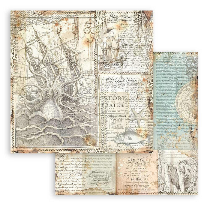 Songs Of The Sea Backgrounds Paper Pad 12"X12"