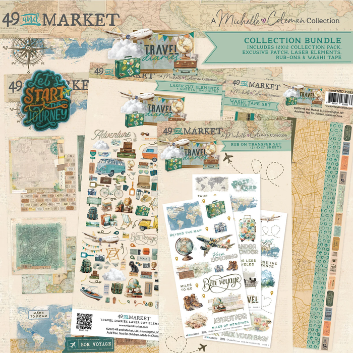 Travel Diaries Bundle Collection with patch