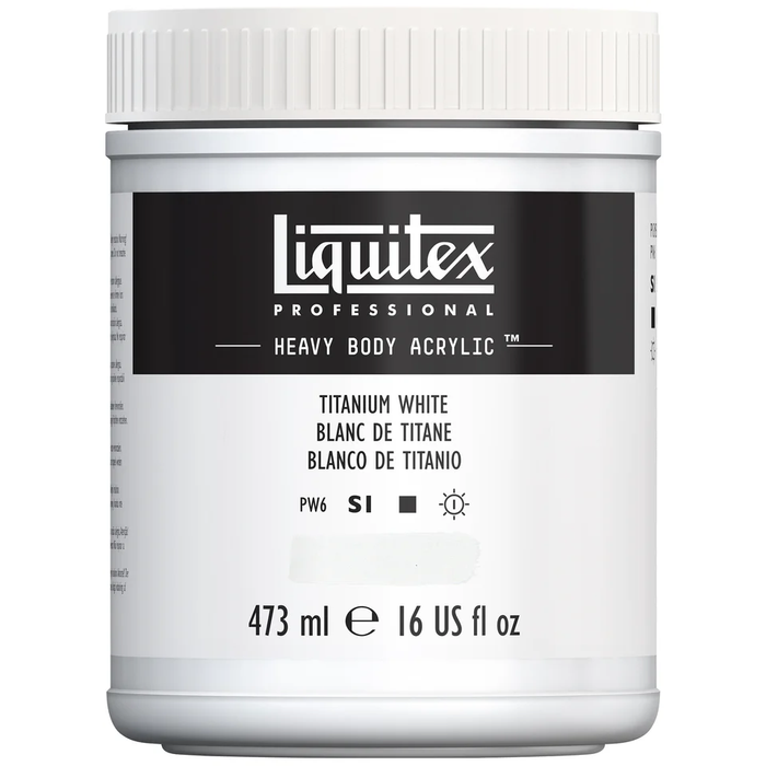 LIQUITEX HEAVY BODY ACRYLIC 473ml - Titanium White