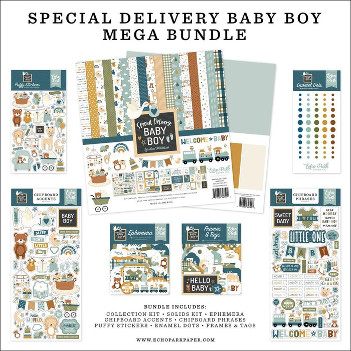 Special Delivery Baby Boy Mega Bundle Collection Kit