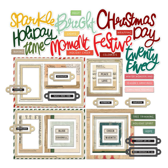 Mistletoe And Memories Chipboard Set - Basics