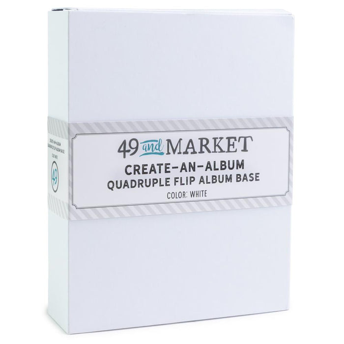49 And Market Create-An-Album Quadruple Flip Album Base - White