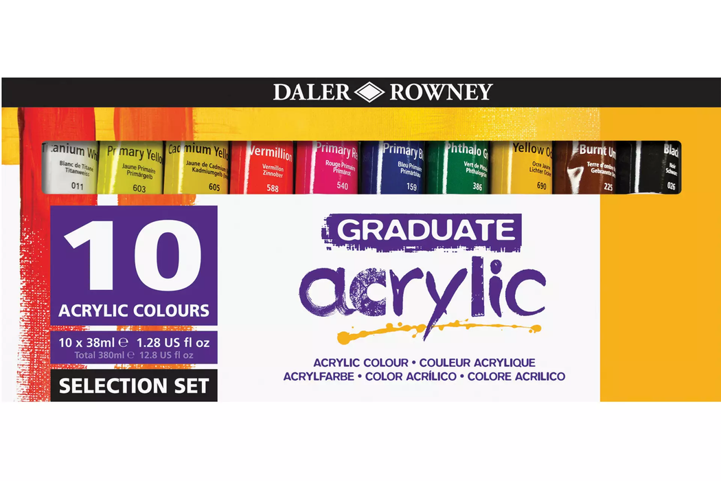 Daler-Rowney Graduate Acrylic Introductory Set of 10