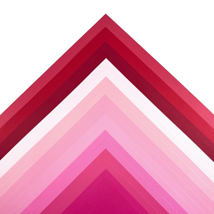 Textured Cardstock 20 Pack - PINK & RED