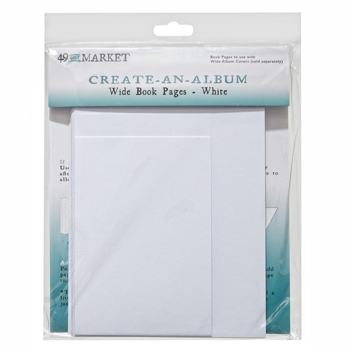 Create-An-Album Wide Book Pages - White