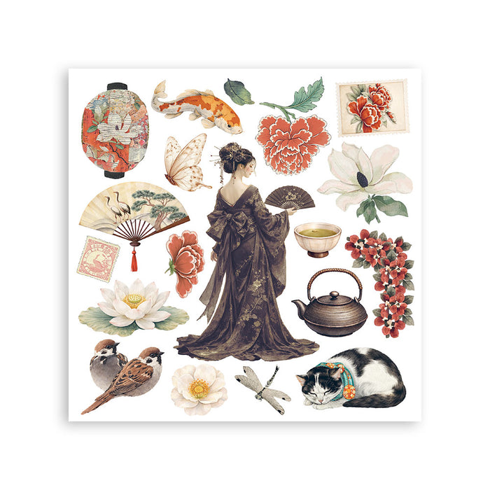 Oriental Garden Rub-On Kit 6"x6"