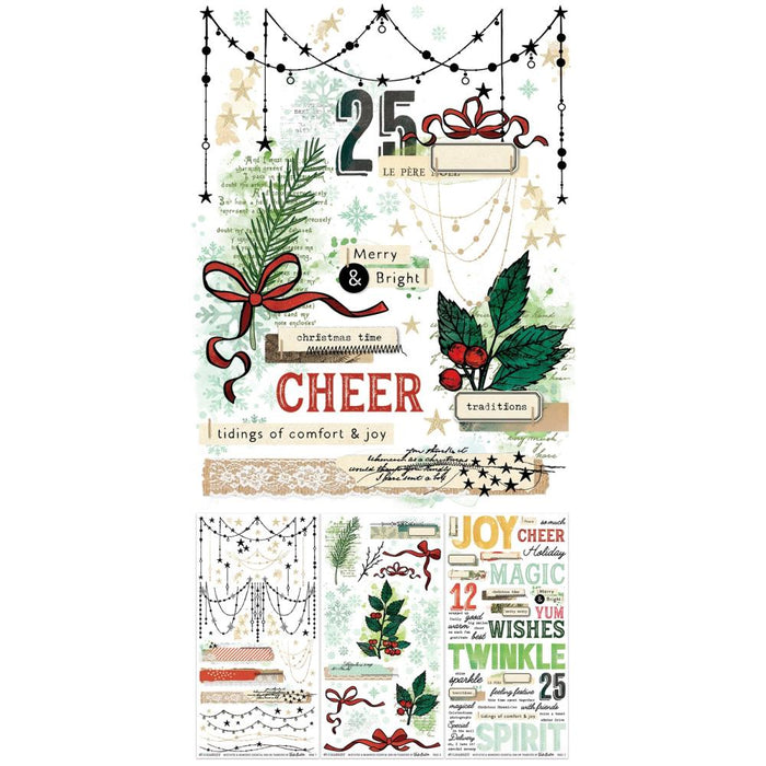 Mistletoe And Memories Essential Rub-On Transfer Set