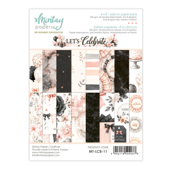 LET'S CELEBRATE 6 X 8 ADD-ON PAPER SET