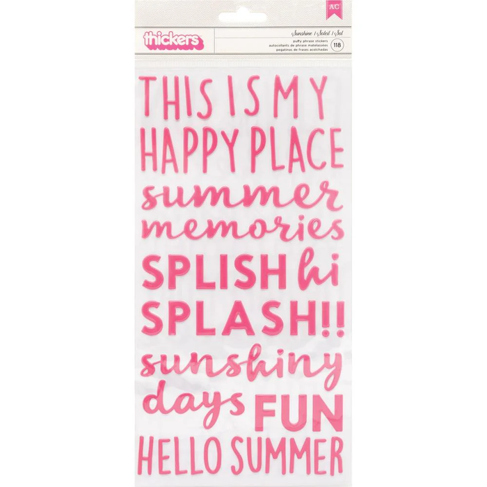 Sun & Fun Thickers Stickers