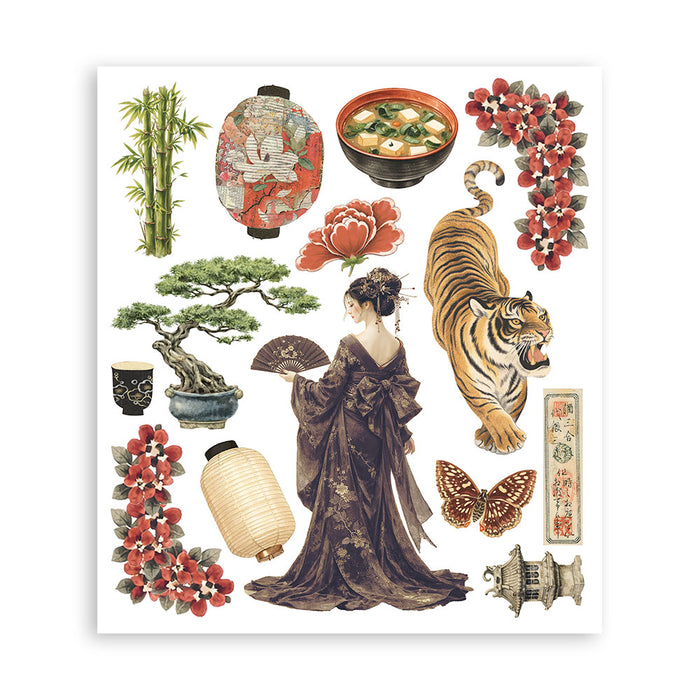 Oriental Garden Rub-On Kit 8"x9"