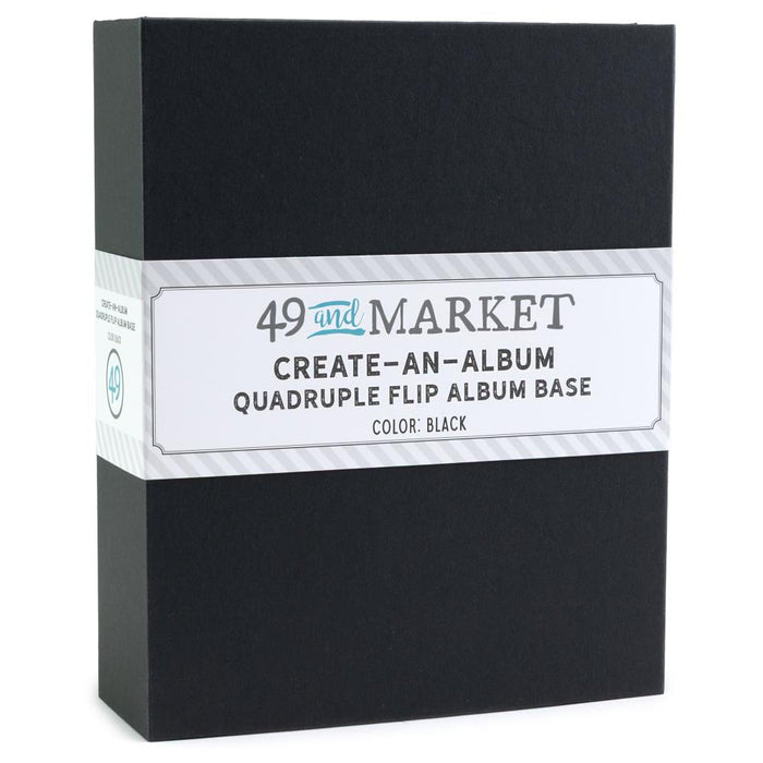 49 And Market Create-An-Album Quadruple Flip Album Base - Black