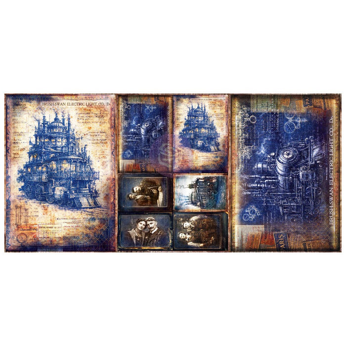 FINNABAIR A3 DECOUPAGE FIBER PAPER SET – STEAMBOUND VISIONS