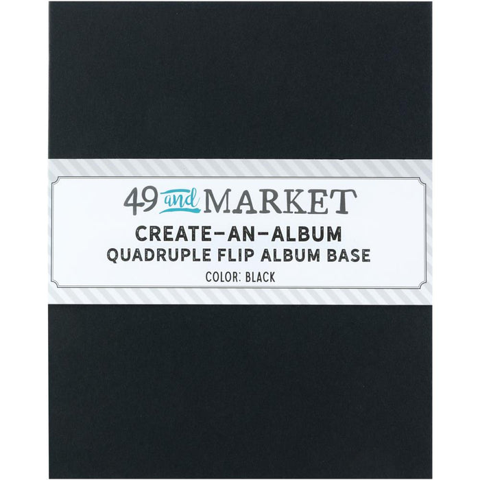 49 And Market Create-An-Album Quadruple Flip Album Base - Black
