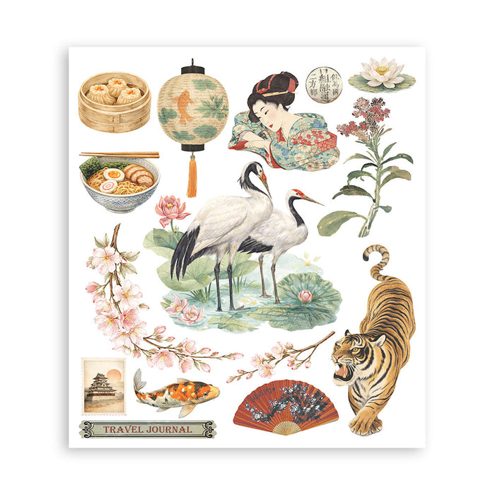 Oriental Garden Rub-On Kit 8"x9"
