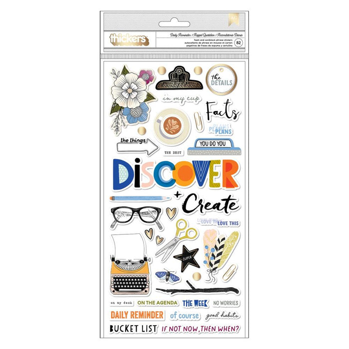 Discover + Create Thickers Stickers - Daily Reminder