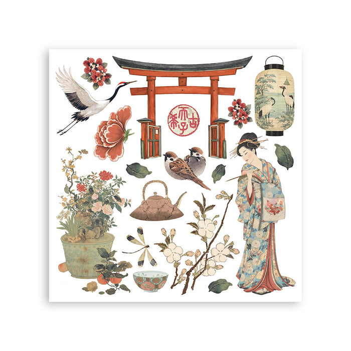 Oriental Garden Rub-On Kit 6"x6"