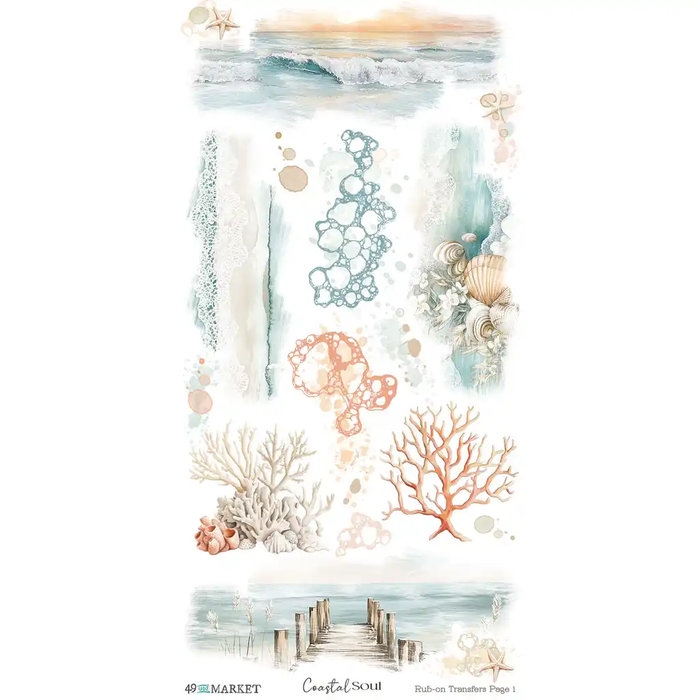 Coastal Soul 6 x12 Rub-on Transfer Set