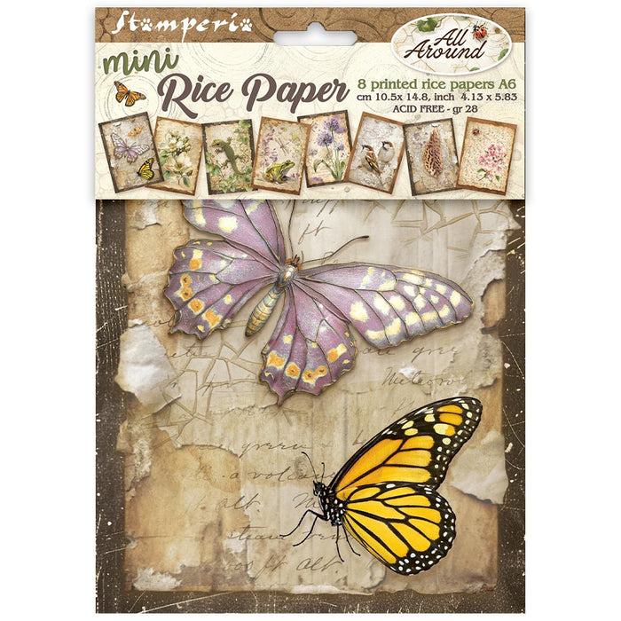 Printed Mini Rice paper A6 - All Around
