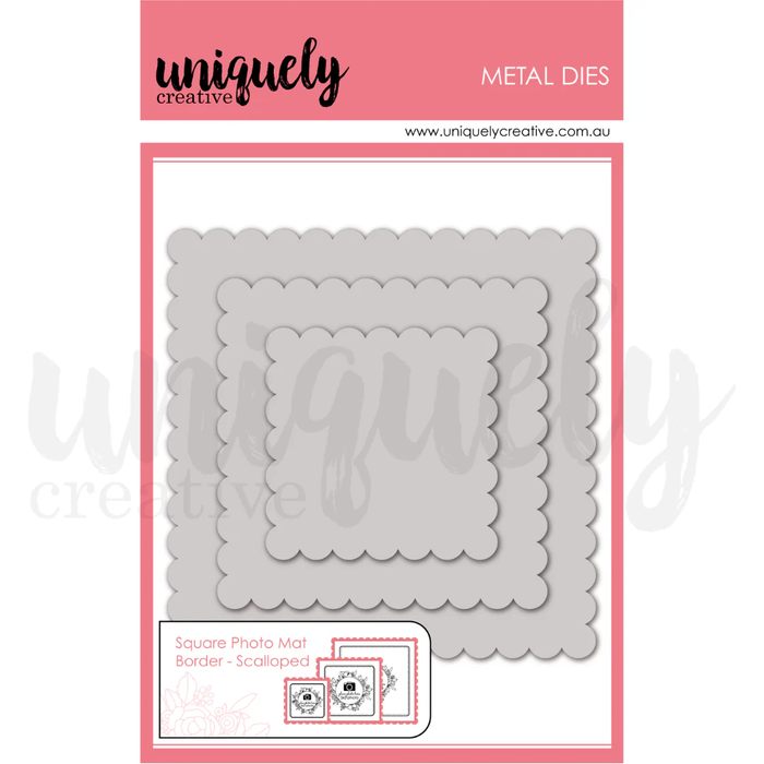 SQUARE PHOTO MAT BORDER DIE - SCALLOPED