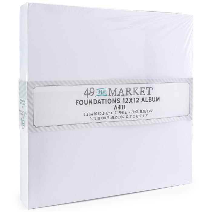 49 & MARKET FOUNDATIONS 12X12 ALBUM - WHITE