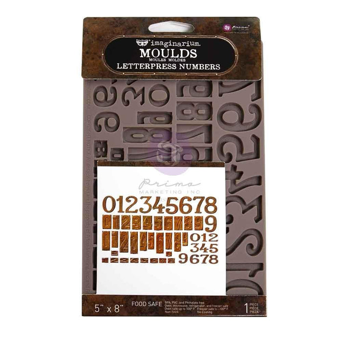 Finnabair Decor Moulds - Letterpress Numbers